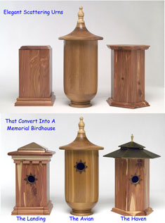 Birdhouse Memorial Urn Details