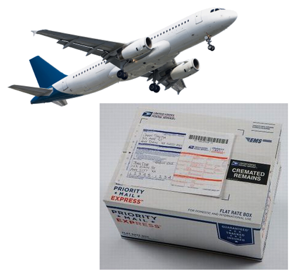 Traveling by Plane or Shipping Ashes