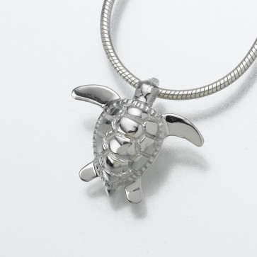 Turtle Cremation Pendant in Sterling Silver