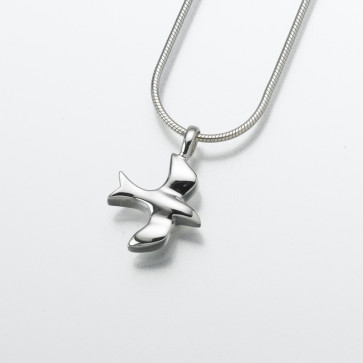 The Dove Cremation Pendant in Sterling Silver