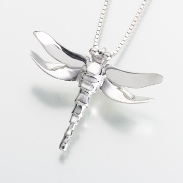 Dragonfly Cremation Pendant in Sterling Silver