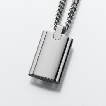 Slide Rectangle Stainless Steel Cremation Pendant