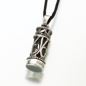 Small Cylinder Cremation Pendant