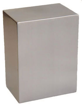 Pristine Stainless Steel Cube Urn