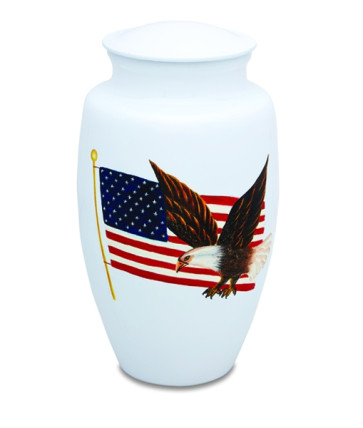 Patriotic Eagle Cremation Urn for Ashes