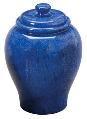 Cobalt Blue Marble Urn