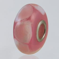 Lasting Memory Pink Glass Cremation Bead with ashes