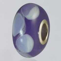 Lasting Memory Purple Glass Cremation Bead with ashes