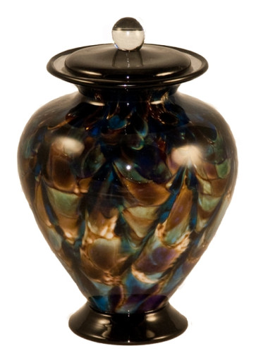 Amato Evening Hand Blown Glass Pet Cremation Urn