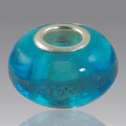 Perfect Memory Aquamarine Blue Glass Cremation Bead
