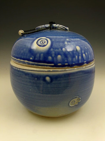 The Blue World Soda Fired Ceramic Cremation Urn