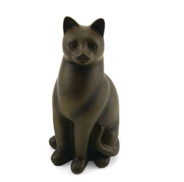 Noble Cat Brown Urn for Pet Ashes