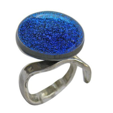 CL Silver and Blue Ring