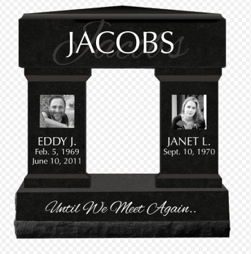 Jacobs Pillar Style Monument - Jet Black