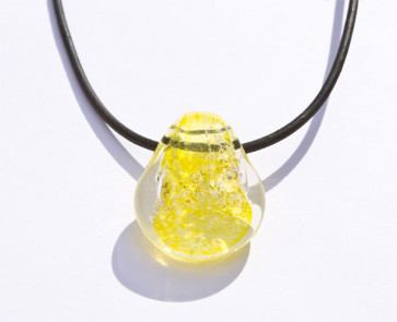 Daffodil Yellow Glass Cremation Pendant