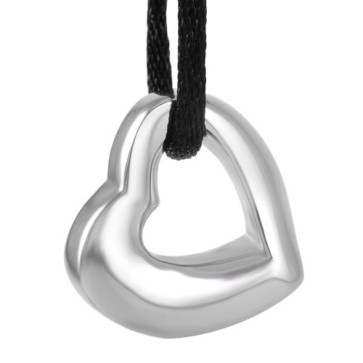 Double Heart Stainless Steel Cremation Pendant for ashes