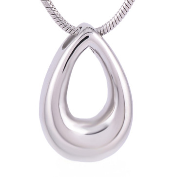 Double Teardrop Stainless Steel Cremation Pendant for ashes