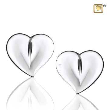 Silver LoveHeart Stud Earrings to compliment matching pendant for ashes