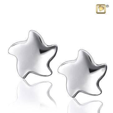 Silver Angelic Star Stud Earrings to compliment matching pendant for ashes