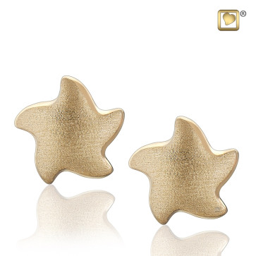 Gold Angelic Star Two Tone Stud Earrings to compliment matching pendant for ashes