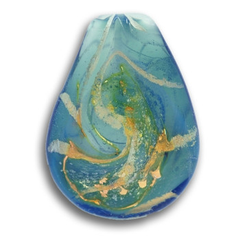 Blue Sky Glass Cremation Pendant 