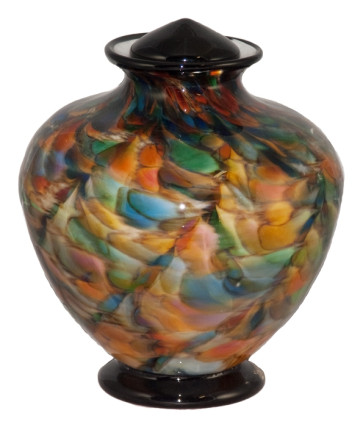 Greco Autumn Hand Blown Glass Cremation Urn
