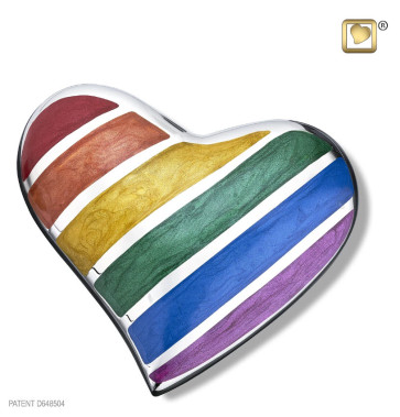 Pride Rainbow Heart Keepsake for Ashes