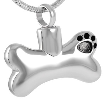 Paw Bone Stainless Steel Pet Ashes Pendant