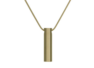 Bronze Cylinder Necklace for Pet Ashes