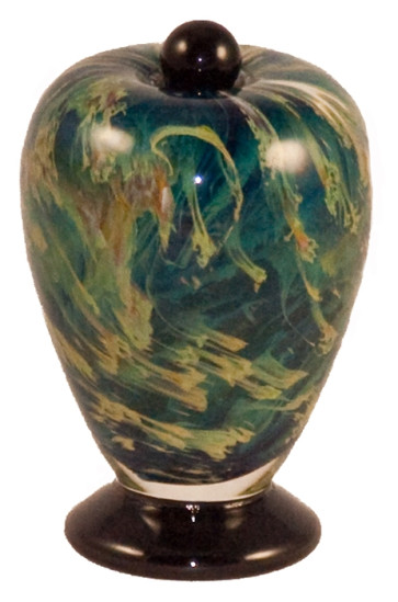 Deco Nuvole Hand Blown Glass Keepsake Cremation Urn