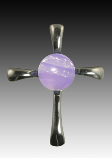 Symphony Cross Pendant - Lavender - Sterling Silver
