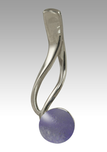 Tempo Glass Bead Cremation Pendant - Lavender - Sterling Silver