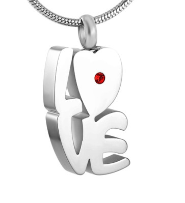 Love Sculpture Stainless Steel Cremation Pendant for ashes