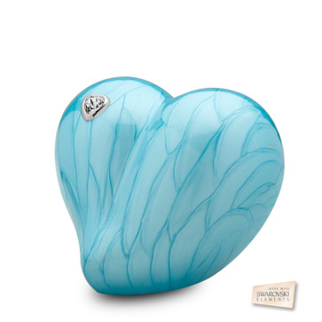 LoveHeart Blue Medium Cremation Urn for Ashes