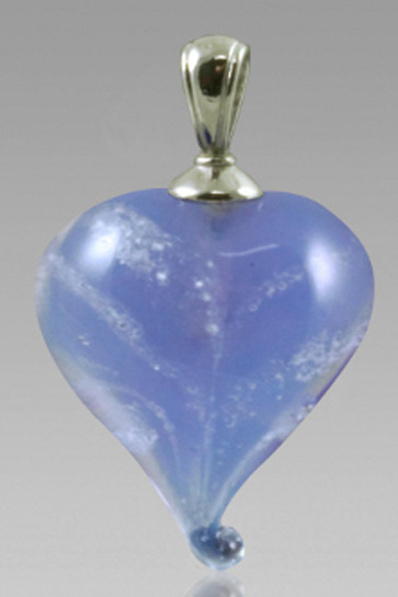 Loving Memory Heart Cremation Pendant - Lavender