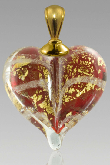 Precious Metals Heart - Gold and Red