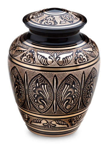 Black and Gold Cremation Urn