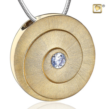 Gold Eternity Two Tone Cremation Pendant for ashes