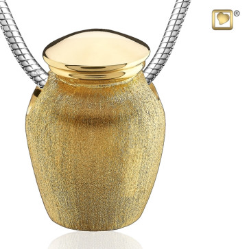 Gold Urn Cremation Pendant for ashes