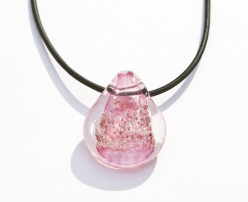 Perfect Pink Glass Cremation Pendant
