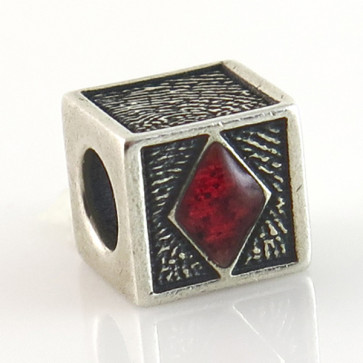 Phoenix Cube Bead Fingerprint Charm