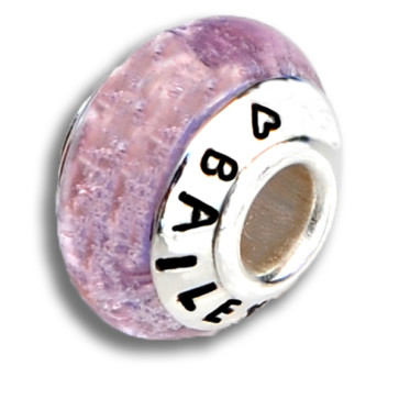Pink Clouds Glass Cremation Bead