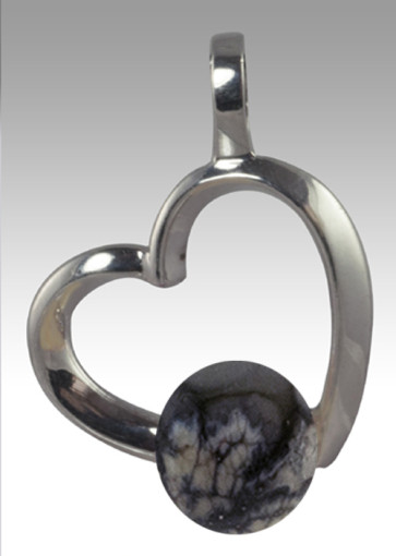 Rhythm Glass Bead Cremation Pendant - Sterling Silver