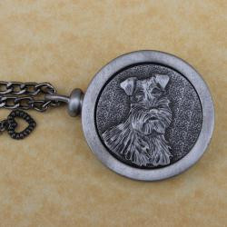 Schnauzer Pet Memory Cremation Medallion