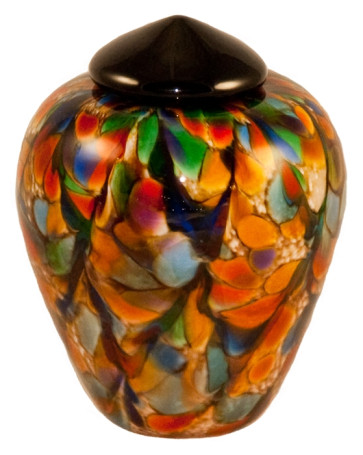 Classico Autumn Hand Blown Glass Pet Cremation Urn