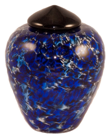 Classico Water Hand Blown Glass Pet Cremation Urn