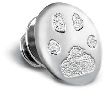 Fingerprint Charm Lapel Pin in Sterling Silver