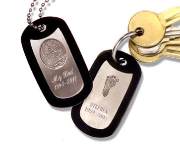 Noble Bronze Key Tag Fingerprint Charm Style 2