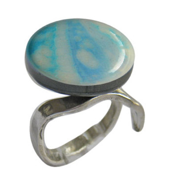 VL Blue and Beige Ring