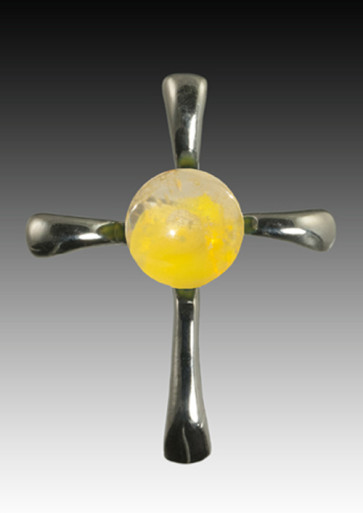 Symphony Cross Pendant - Yellow - Sterling Silver